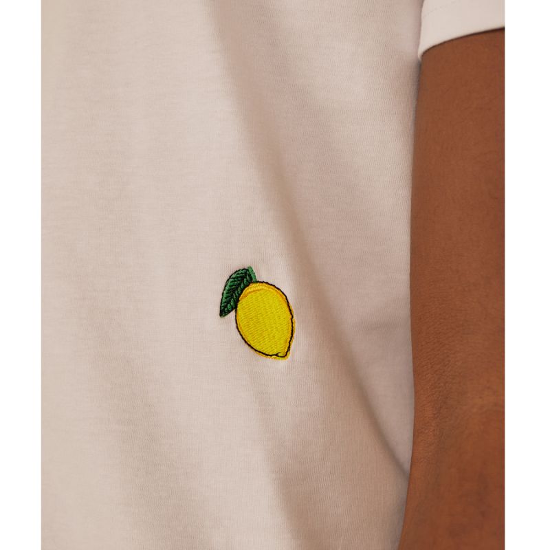 Lemon Embroidered Organic Cotton T-Shirt Men image