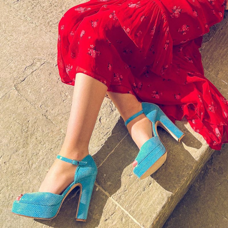 Lena Azure Platform Block Heel image