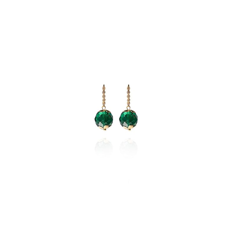 Leni Earrings In Emerald image