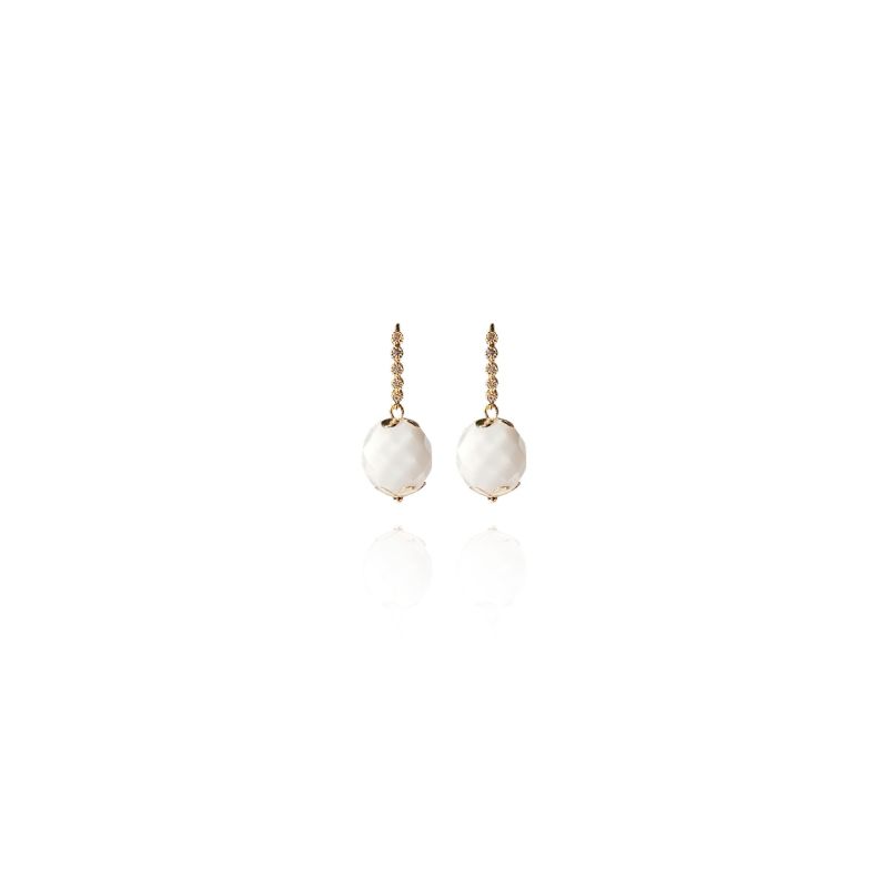 Leni Earrings In White image