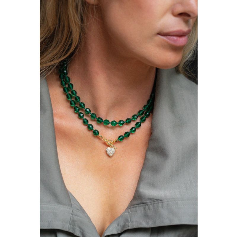 Leni Loop Necklace In Emerald image