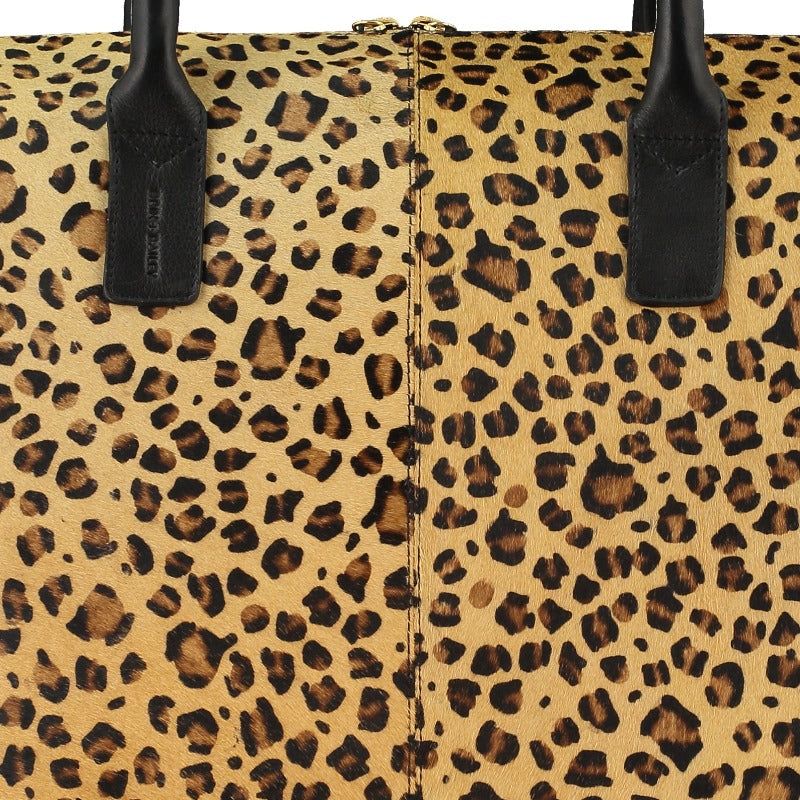 Leopard Print Large Cowhide Leather Grab Bag Byrbr Brix Bailey