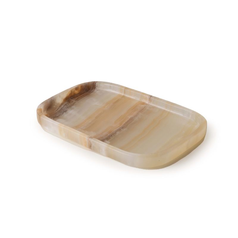 Less Is More Bathroom Small Tray - Amber Onyx image