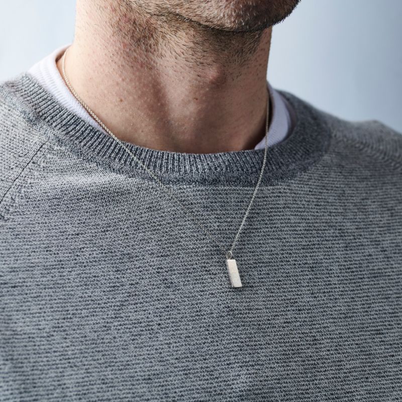 Real silver mens hot sale necklace