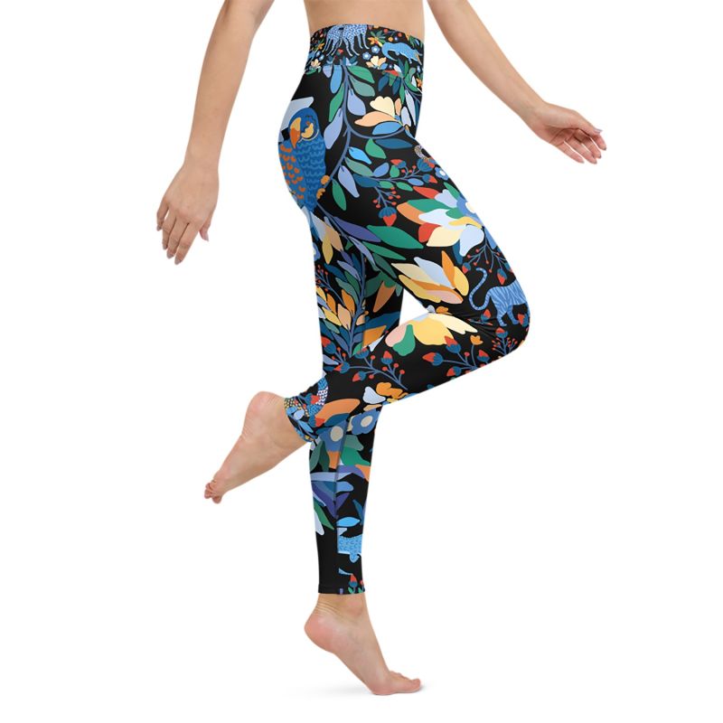 High Waist Yoga Leggings In Night Zoo image