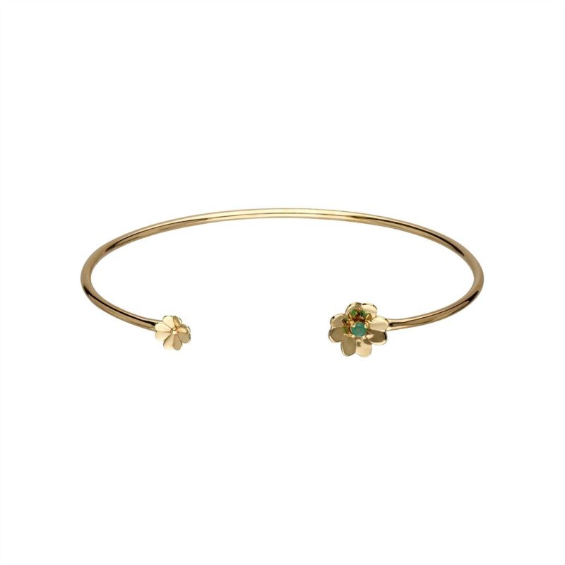 Gardenia Emerald Clover Bangle image