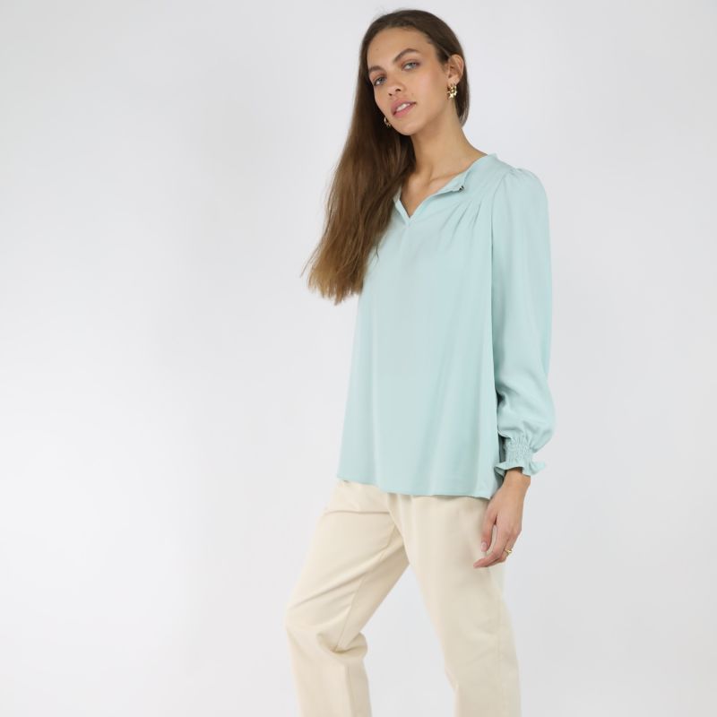 Light Blue Tencel Loose Fit Top image