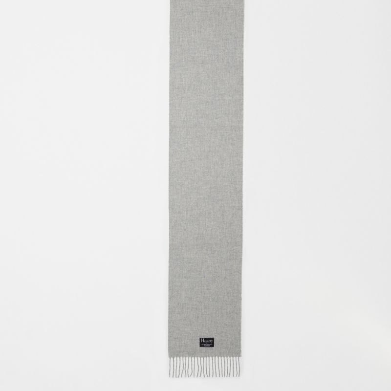 Light Grey Lambswool Scarf Mens image