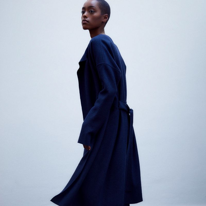 Light grey wool coat hot sale