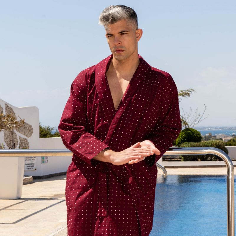 Lightweight Men's Dressing Gown - Tosca Red image