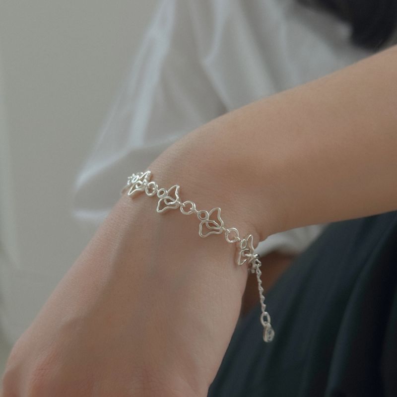 Lilac Chain Bracelet - Silver image