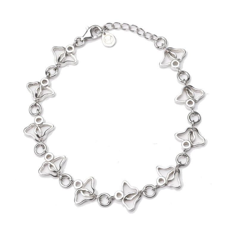 Lilac Chain Bracelet - Silver image