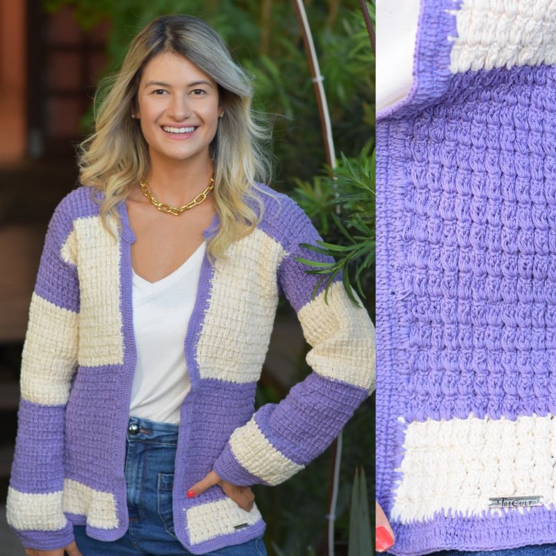 Lilac Crochet Jacket image