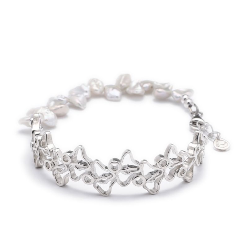 Lilac Full Bloom Bracelet - Silver image