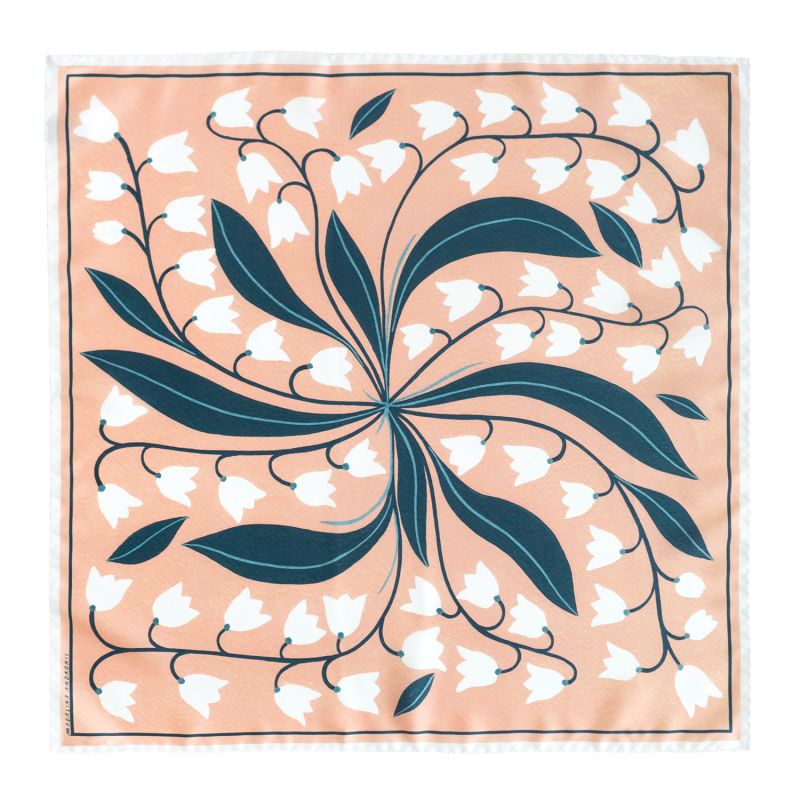 Lily-Of-The-Valley Small Silk Scarf image