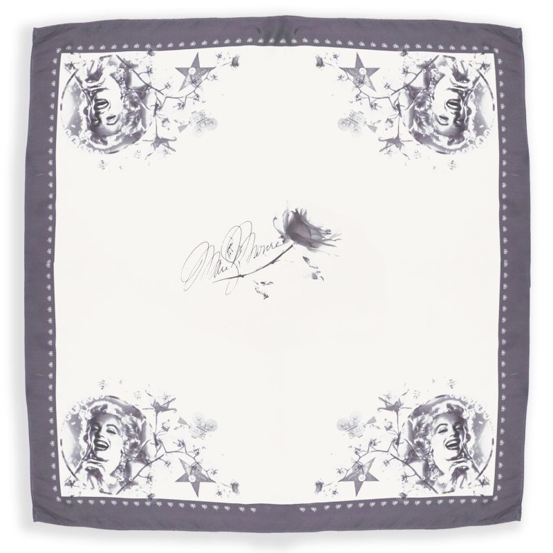 Limited Edition Marilyn Monroe Diamonds & Roses Bandana Scarf image