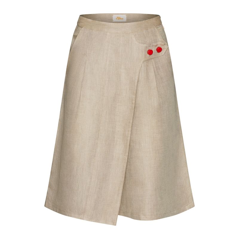 Linen Flóki Shorts In Beige image