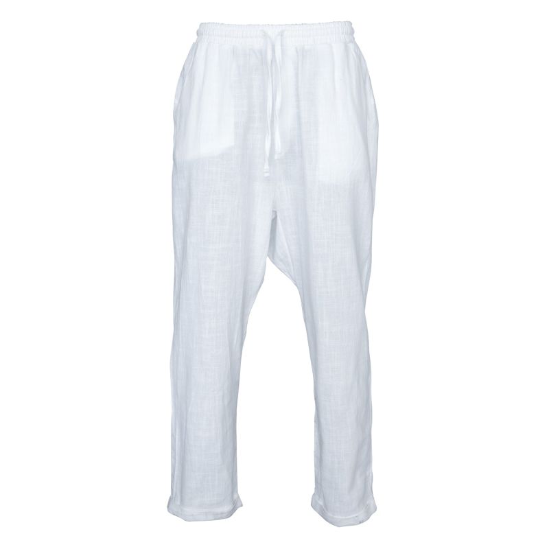 Tied Linen White Pants image