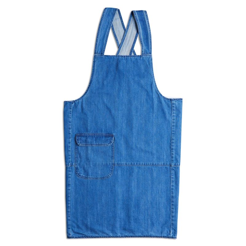 The 9002 Cross Back Apron - Blue image