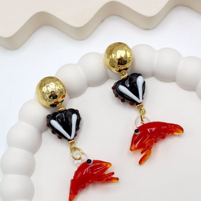 Little Shrimps Gold Earrings image