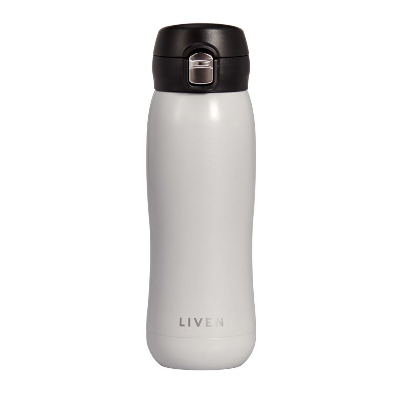 Liven Glow™ Ceramic-Coated Insulated Stainless Steel Water Bottle - White image