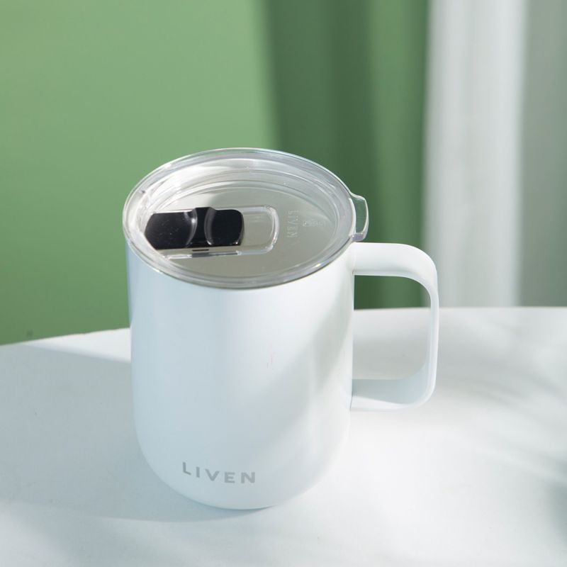 Liven Glow™ Ceramic-Coated Stainless Steel Camp Mug - White image