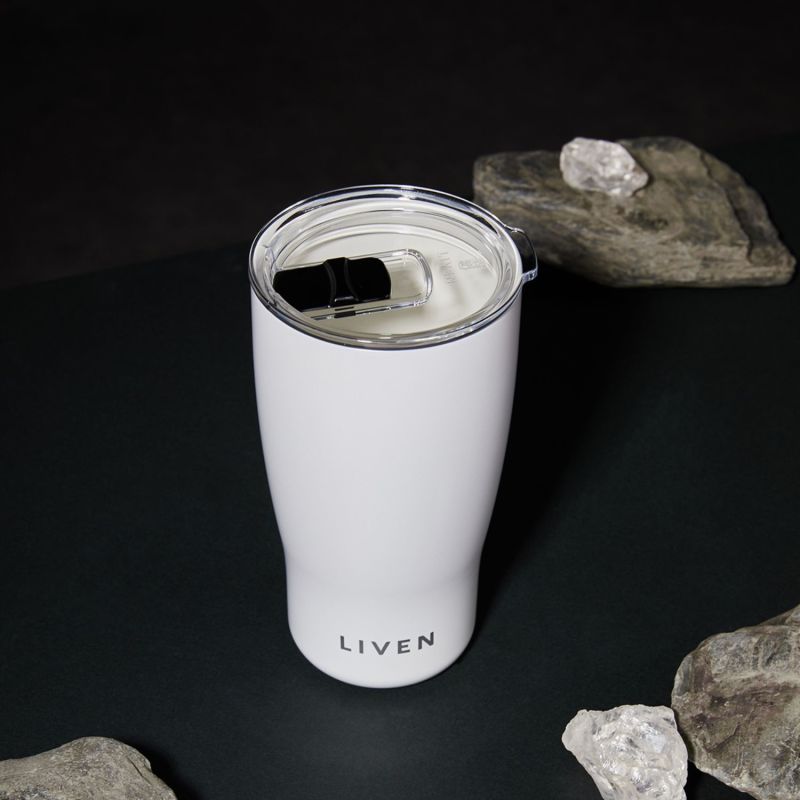 Liven Glow™ Ceramic-Coated Stainless Steel Tumbler - White image