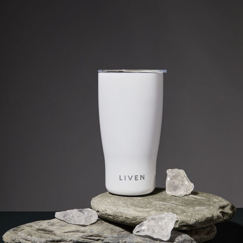 Liven Glow™ Ceramic-Coated Stainless Steel Tumbler - White image