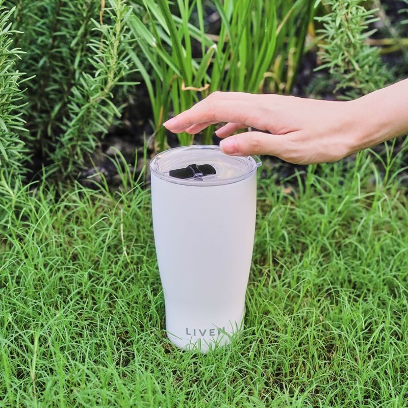 Liven Glow™ Ceramic-Coated Stainless Steel Tumbler - White image