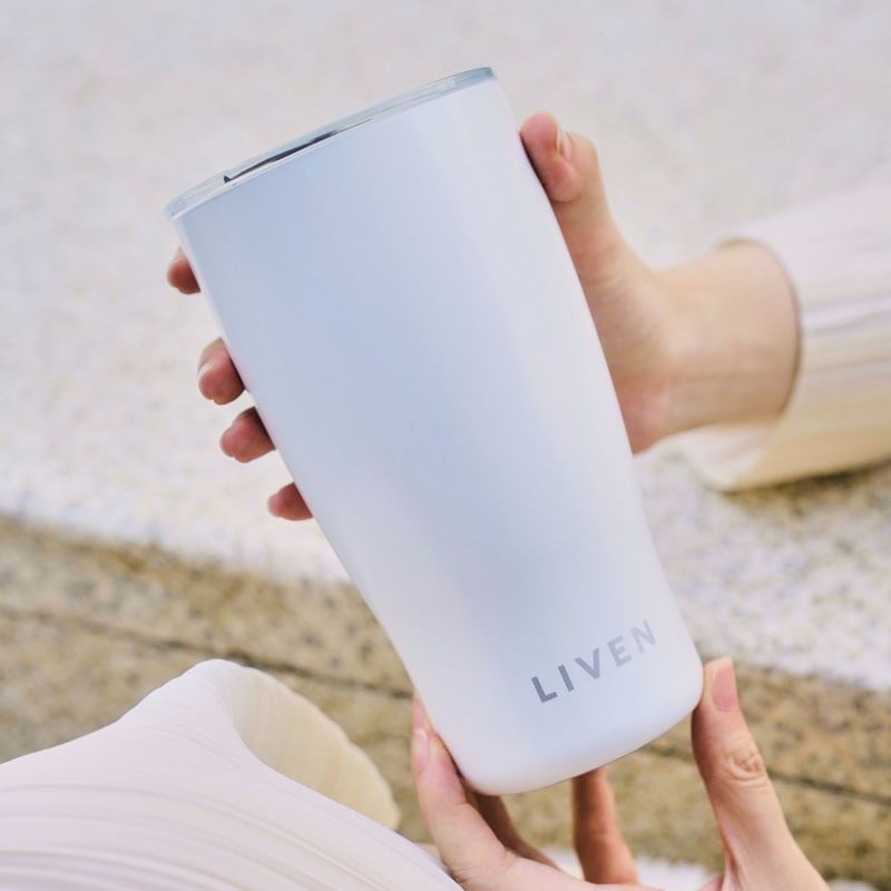 Liven Glow™ Ceramic-Coated Stainless Steel Tumbler - White image