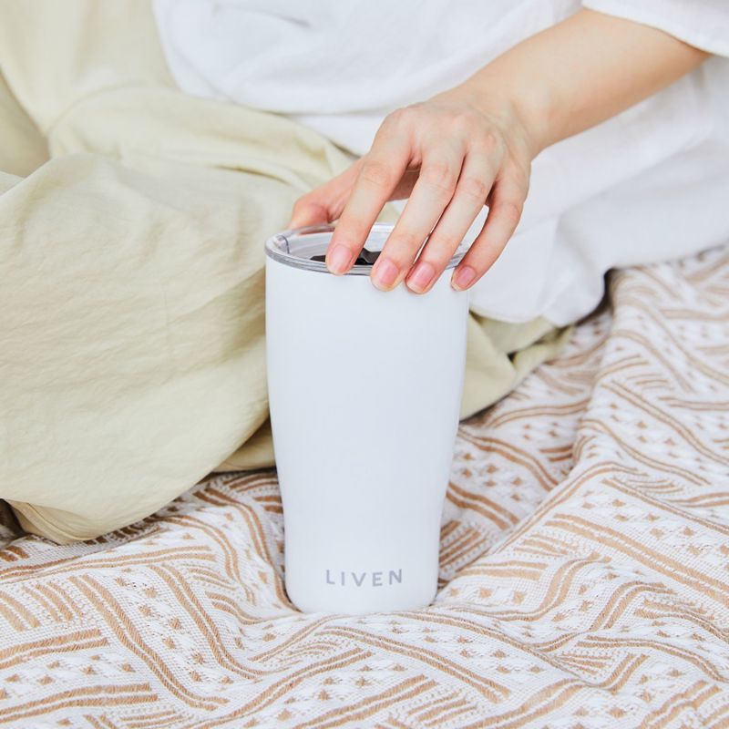 Liven Glow™ Ceramic-Coated Stainless Steel Tumbler - White image