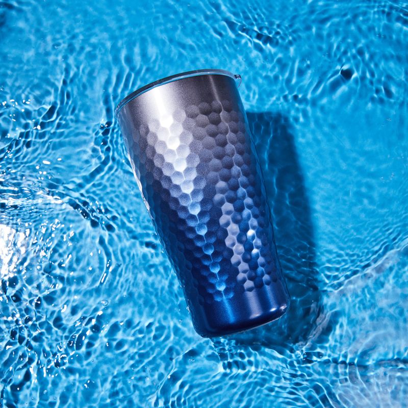 Liven Glow™ Harmony Honey Comb Ceramic-Coated Stainless Steel Tumbler - Blue image