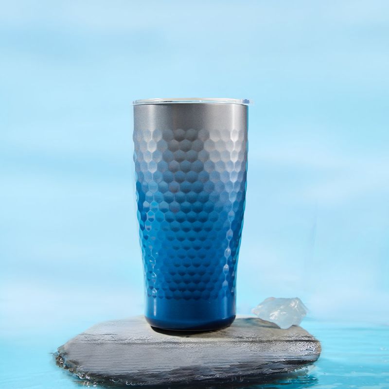 Liven Glow™ Harmony Honey Comb Ceramic-Coated Stainless Steel Tumbler - Blue image