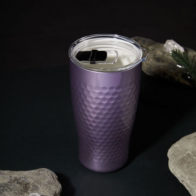 Liven Glow™ Harmony Honey Comb Ceramic-Coated Stainless Steel Tumbler - Purple image