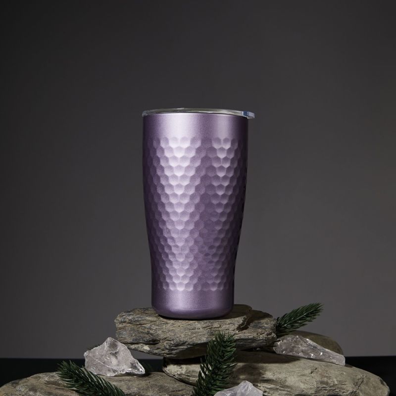 Liven Glow™ Harmony Honey Comb Ceramic-Coated Stainless Steel Tumbler - Purple image