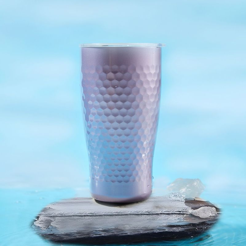 Liven Glow™ Harmony Honey Comb Ceramic-Coated Stainless Steel Tumbler - Purple image