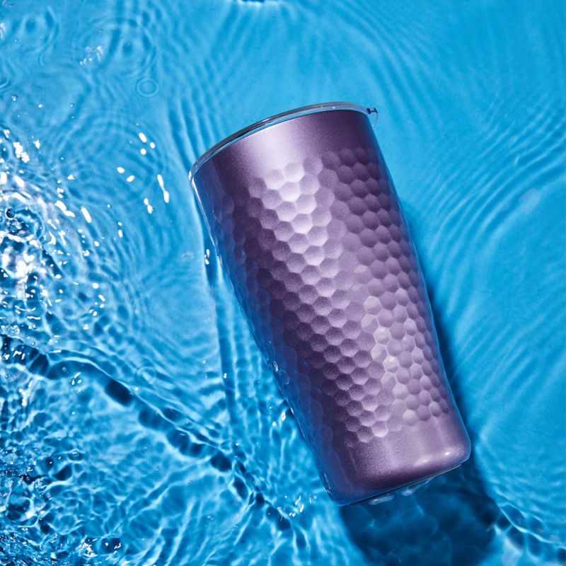 Liven Glow™ Harmony Honey Comb Ceramic-Coated Stainless Steel Tumbler - Purple image