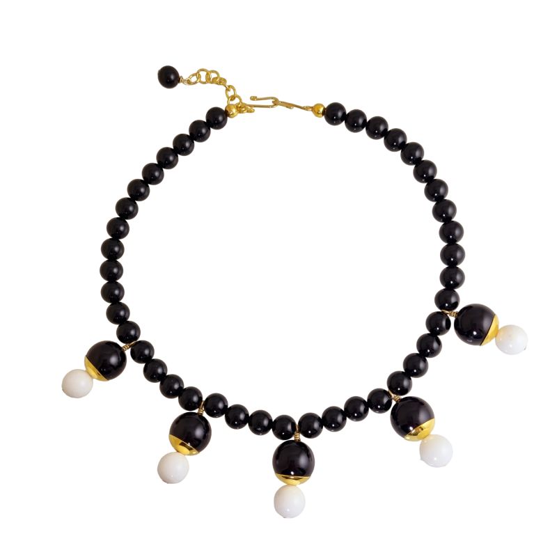 Livia Black And White Onyx Choker image