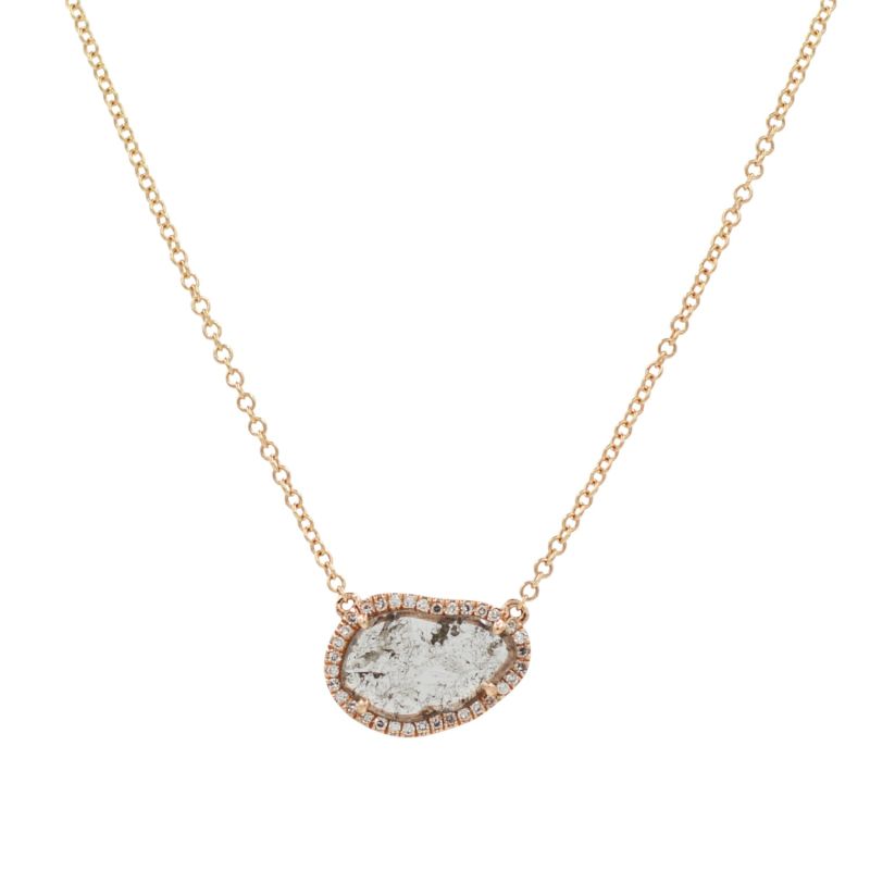 Diamond Slice Necklace - Rose Gold image