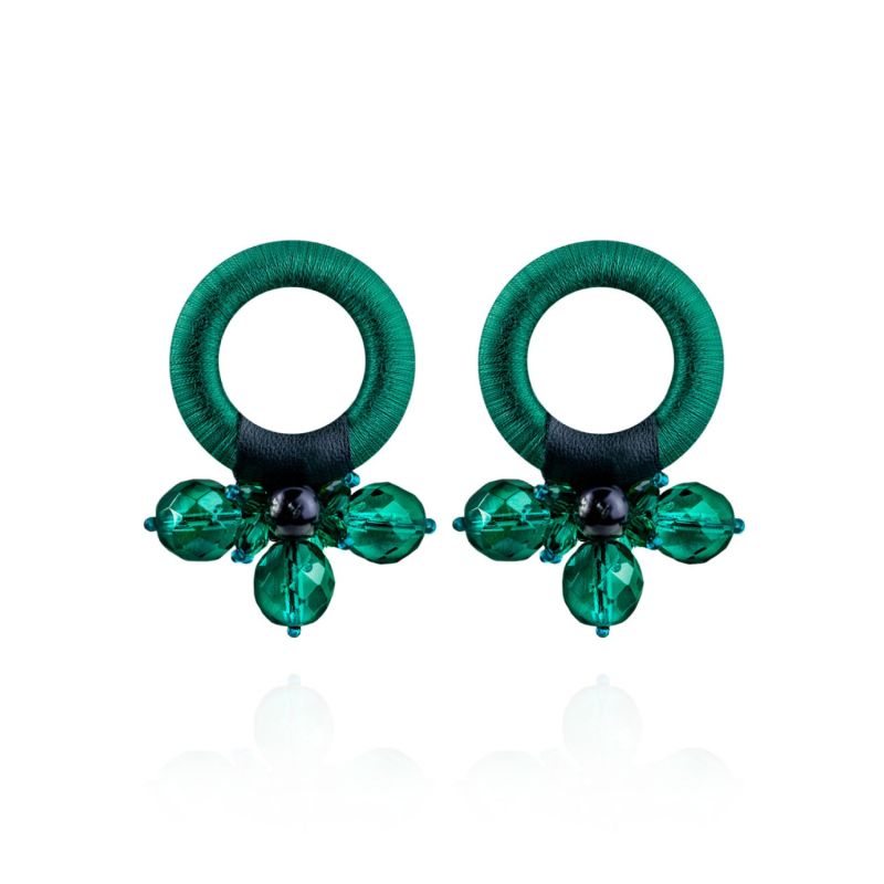 Saulė Earrings In Spanish Emerald image