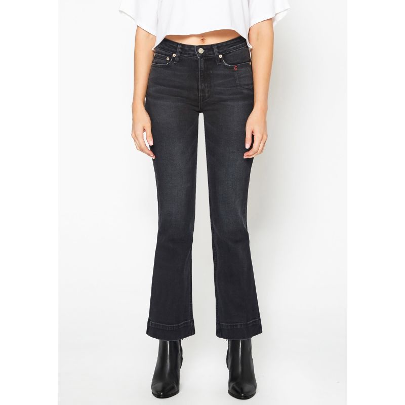 Farrah Utility Pocket Kick Flare Jeans In Dusky Noend Denim Wolf