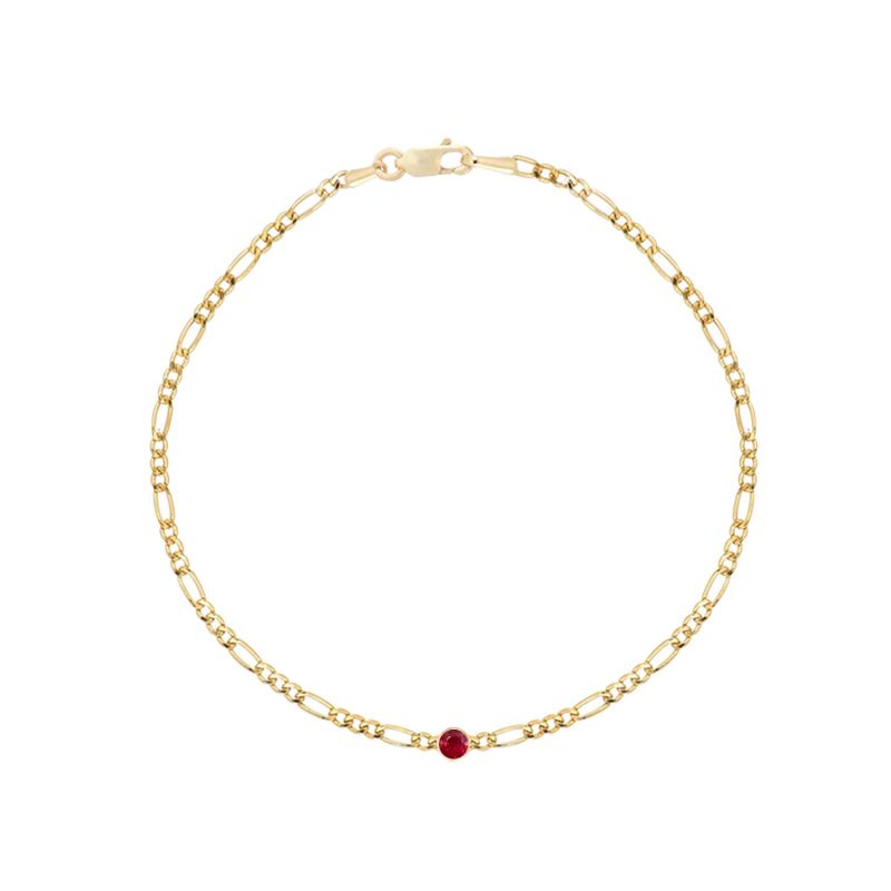 Figaro Ruby Bracelet image