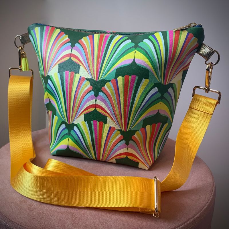 Rainbow Shell Vegan Leather Handbag image