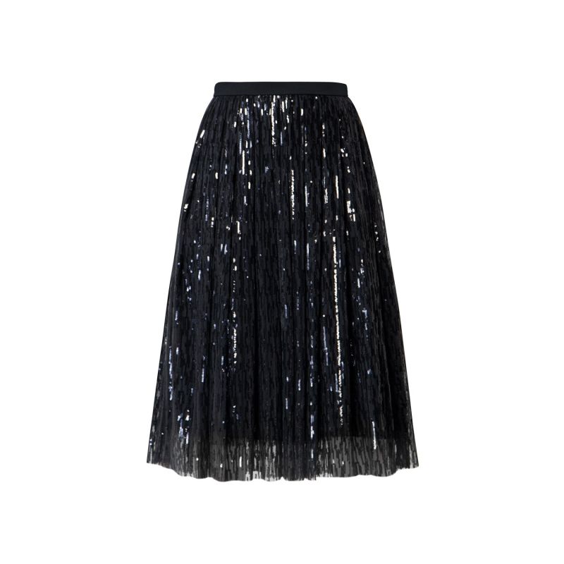 Fairy Midi Sequined Skirt In Black image