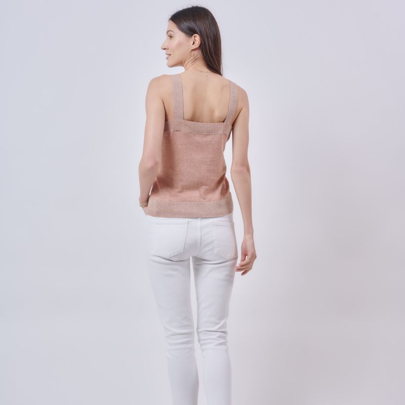 Knit V-Neck Tank Top - Neutrals image