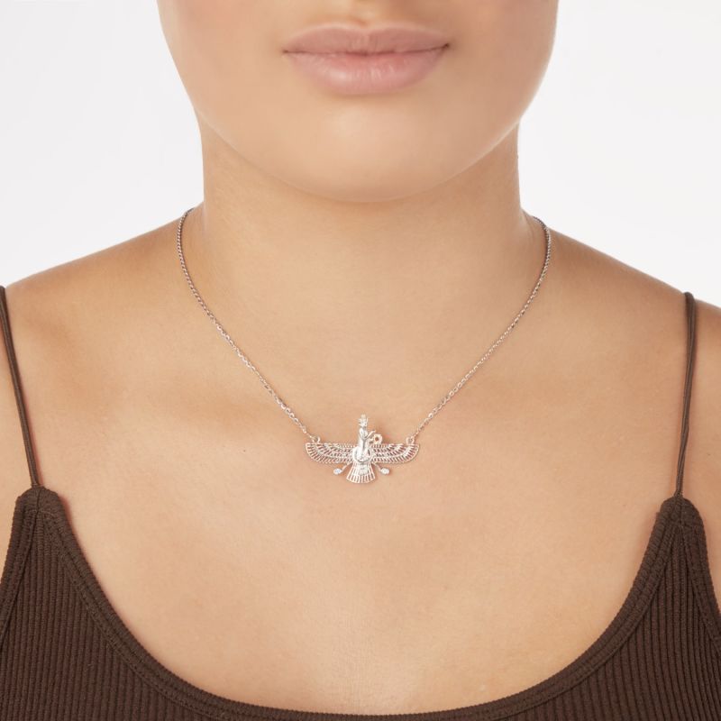 Guardian Angel In 18 Carat White Gold & Diamonds image