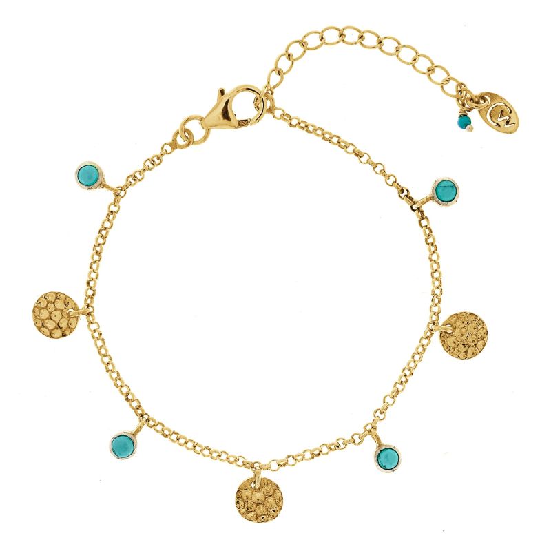 Lakshmi Gold Vermeil Bracelet - Turquoise image