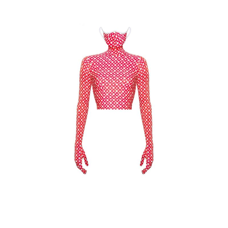 Croptop Mask Ring - Red image