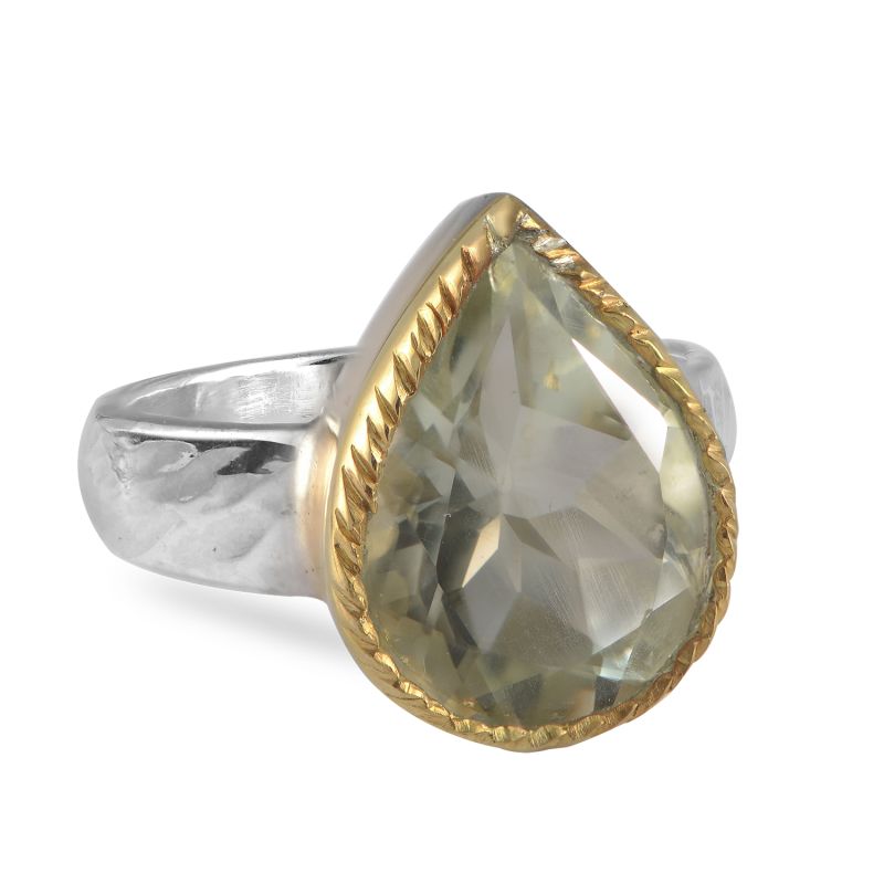 Lola Green Amethyst Teardrop Ring image