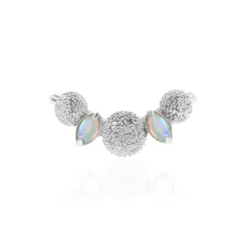 Dahlia Opal Ring - Silver image